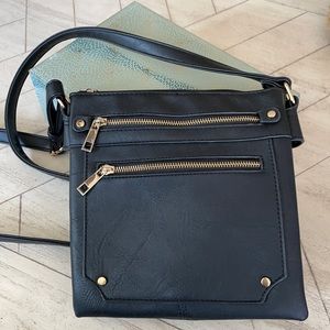 Black Isabelle Crossbody Leather Bag